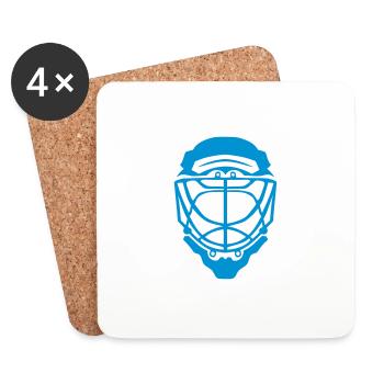 Helm Eishockey Torwart - Untersetzer (4er-Set) - Weiß - Vorne