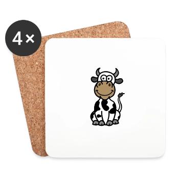 Cute cow - Coasters (set of 4) - white - Front