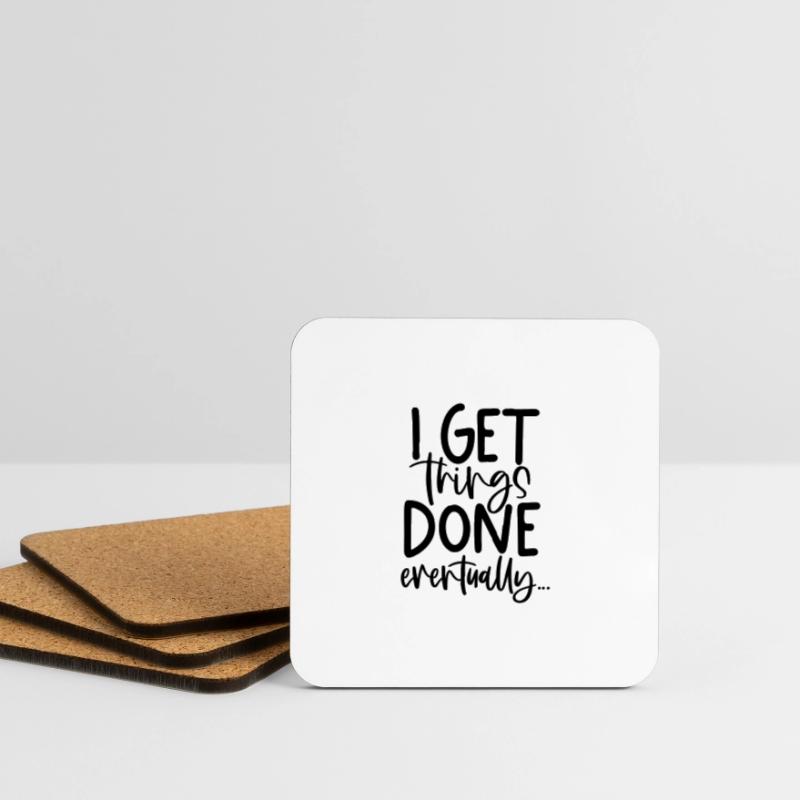 CREATE, GET DONE, GET WORK DONE, TOMORROW, MOTIVE Coasters (set of 4)