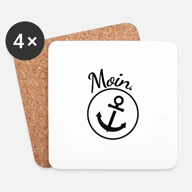 Moin. - Untersetzer (4er-Set) - Weiß