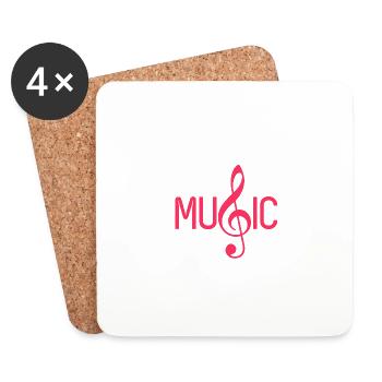 Music ... Music - Coasters (set of 4) - white - Front
