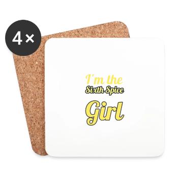 Je suis la sixième fille aux épices - Dessous de verre (lot de 4) - blanc - Devant