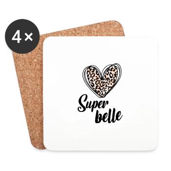 Super belle - Dessous de verre (lot de 4) - blanc - Devant