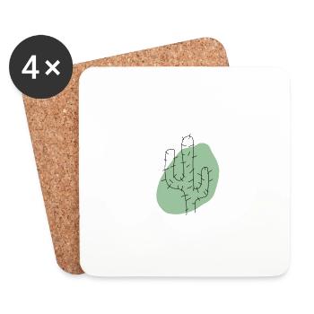 cactus - Coasters (set of 4) - white - Front