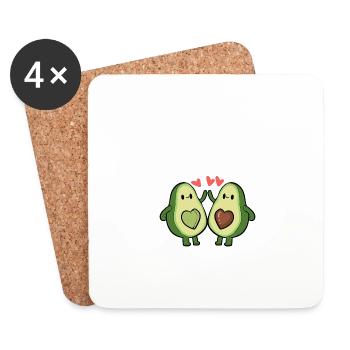 You Complete Me Boyfriend or Girlfriend Gift - Coasters (set of 4) - white - Front