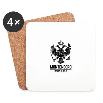 Montenegro Adler Balkan Jugoslawien SFRJ Jugo - Untersetzer (4er-Set) - Weiß - Vorne