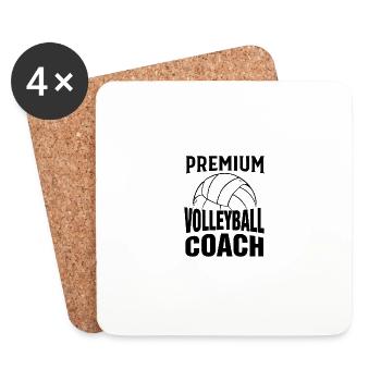 Volleyball Trainer - Untersetzer (4er-Set) - Weiß - Vorne