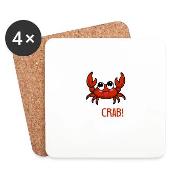Oh Crab! Office staff gift - Coasters (set of 4) - white - Front
