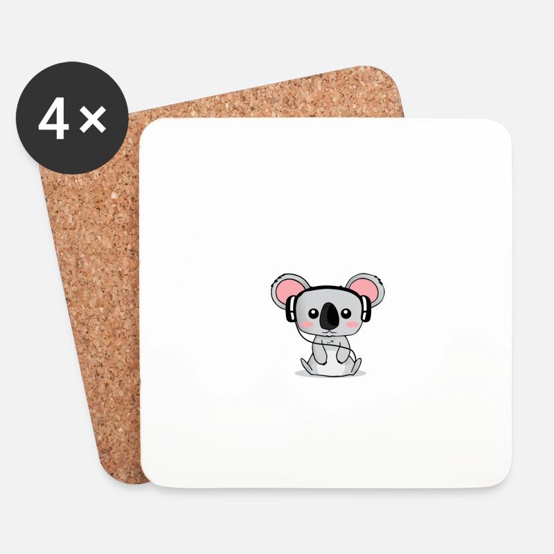 Ich mag Musik Musiker Gift - Untersetzer (4er-Set) - Weiß