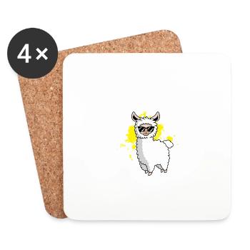 No problamama animal lover poison - Coasters (set of 4) - white - Front