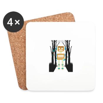 Robot Army Robotics Ingénieur Cadeau - Dessous de verre (lot de 4) - blanc - Devant