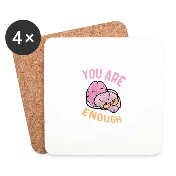 You are enough loving person poison - Coasters (set of 4) - white - Front