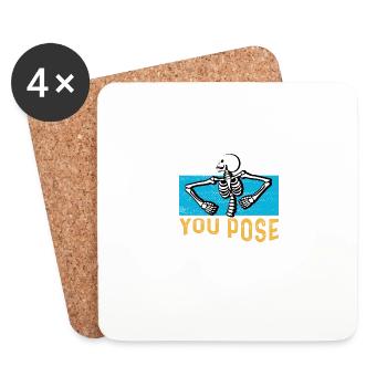 Nous avons mis du poison d’Ob-Gynem - Dessous de verre (lot de 4) - blanc - Devant