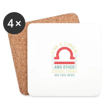 Fake News Open Person Gift - Coasters (set of 4) - white - Front