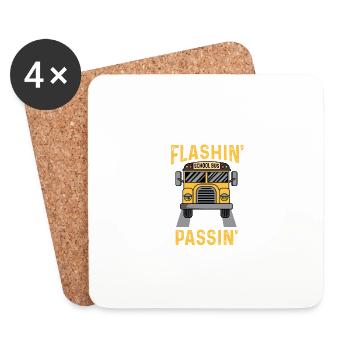 Sei nicht passsin ' BUS Tour Guide Geschenk - Untersetzer (4er-Set) - Weiß - Vorne