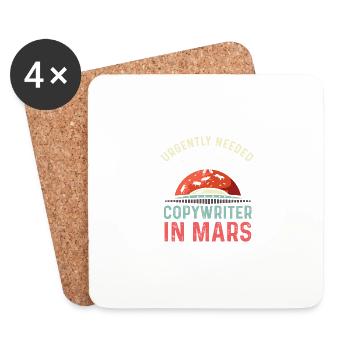 Rédacteur en chef de Mars Editor-in-Chief Gift - Dessous de verre (lot de 4) - blanc - Devant