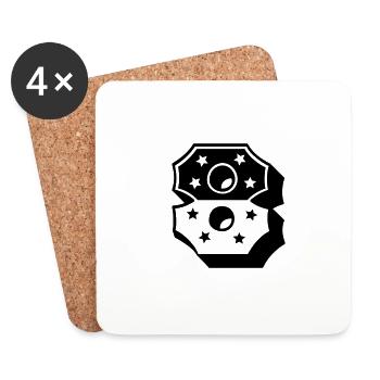 Number Eight - Coasters (set of 4) - white - Front