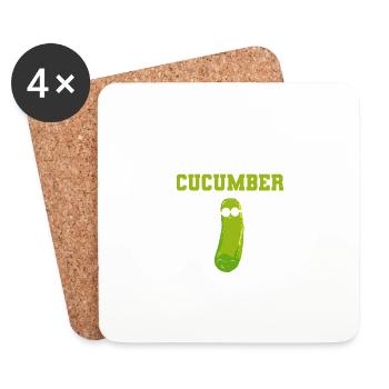 Cool comme concombre Cool Person Poison - Dessous de verre (lot de 4) - blanc - Devant