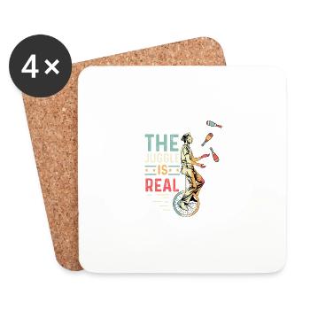 Jonglieren ist real Jongleur Gift - Untersetzer (4er-Set) - Weiß - Vorne