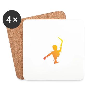Boomerang Play Athletes Cadeau - Dessous de verre (lot de 4) - blanc - Devant