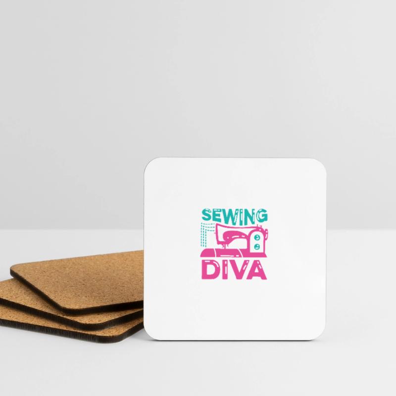 Nähdiva Sänger oder Performer Geschenk Untersetzer (4er-Set)