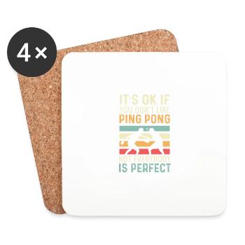 Not everyone is perfect athlete gift - Coasters (set of 4) - white - Front