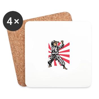 Karate -Kämpfer Karate Instructor Gift - Untersetzer (4er-Set) - Weiß - Vorne