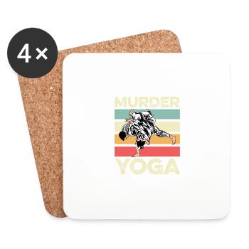Murder Yoga Martial Arts Students Poison - Coasters (set of 4) - white - Front