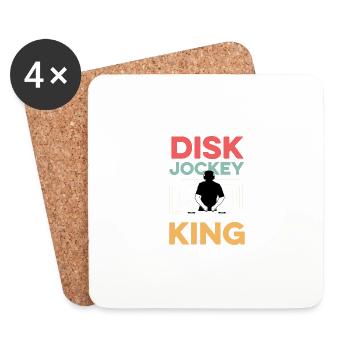 Disc Jockey King Concertgoer Gift - Coasters (set of 4) - white - Front