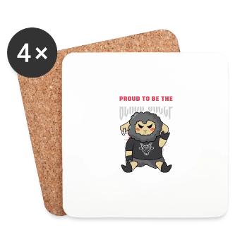 Proud Black Sheep Wasteful Poison - Coasters (set of 4) - white - Front