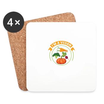 Kein Außerirdischer Ernährungsberater Geschenk - Untersetzer (4er-Set) - Weiß - Vorne