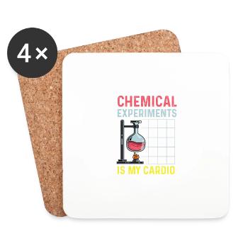 Chemical Elements Intern Doctor Gift - Coasters (set of 4) - white - Front