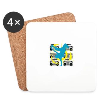 Breakdancer Hip-Hop Artist Cadeau - Dessous de verre (lot de 4) - blanc - Devant