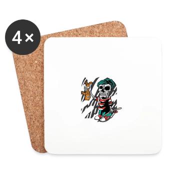 Fishing Bone Fishing Captain Gift - Coasters (set of 4) - white - Front
