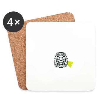 LEO -Zeichen Astrologe oder Prädiktor Gift - Untersetzer (4er-Set) - Weiß - Vorne