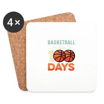 Dribited My Way Varsity Player Gift - Coasters (set of 4) - white - Front