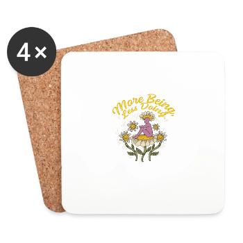 More Being Friendly and Caring Gift - Coasters (set of 4) - white - Front