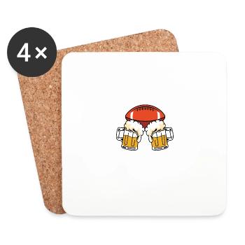 #1 Choix de draft Cadeau de fêtard - Dessous de verre (lot de 4) - blanc - Devant