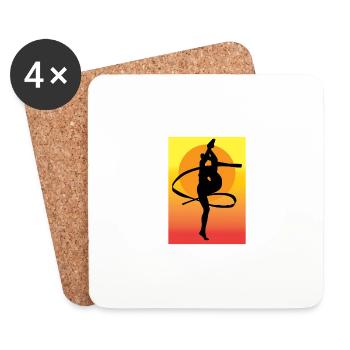 Gymnastique rythmique athlète ou gymnaste poison - Dessous de verre (lot de 4) - blanc - Devant