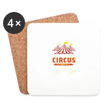 Pas mon poison d’artiste de cirque - Dessous de verre (lot de 4) - blanc - Devant