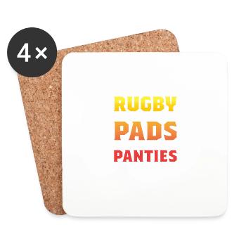Pads für Höschen Lustige Person Geschenk - Untersetzer (4er-Set) - Weiß - Vorne