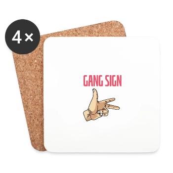 Physics - gait sign chemist or scientist - Coasters (set of 4) - white - Front