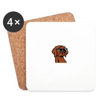 Vizsla amant mignon chien design - Dessous de verre (lot de 4) - blanc - Devant