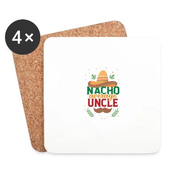 Nacho -Moyen -Vintage mexicain Feinsc - Dessous de verre (lot de 4) - blanc - Devant