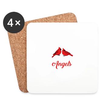 Cardinal bird lovers I believe there are angels z - Coasters (set of 4) - white - Front