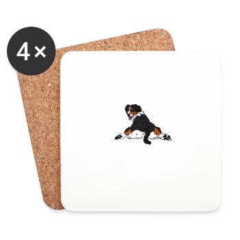 Drôles d’amoureux des chiens vizsla j’entends que vous ni - Dessous de verre (lot de 4) - blanc - Devant