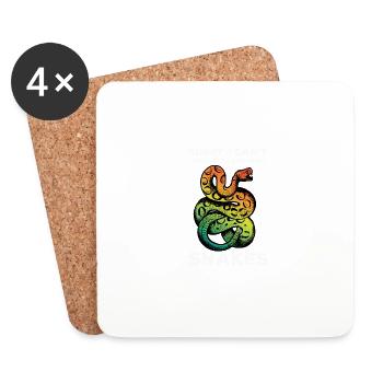 Snake joke snake lover says snake - Coasters (set of 4) - white - Front