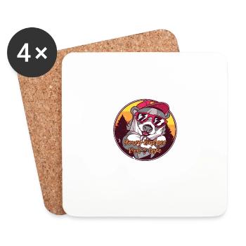 Funny Honey Badger Vinateg Honey Badger - Coasters (set of 4) - white - Front