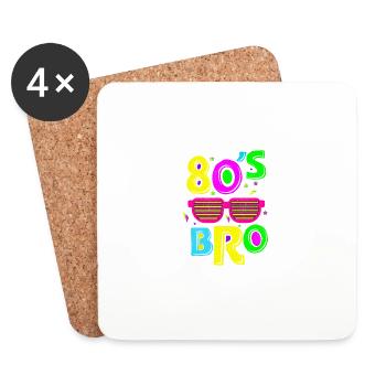 80s Generation Disco Music Lover Eighties Watch Mä - Coasters (set of 4) - white - Front