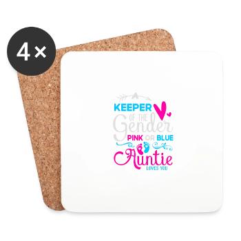 Tante Bab gardienne du genre tante t’aime tante Bab - Dessous de verre (lot de 4) - blanc - Devant